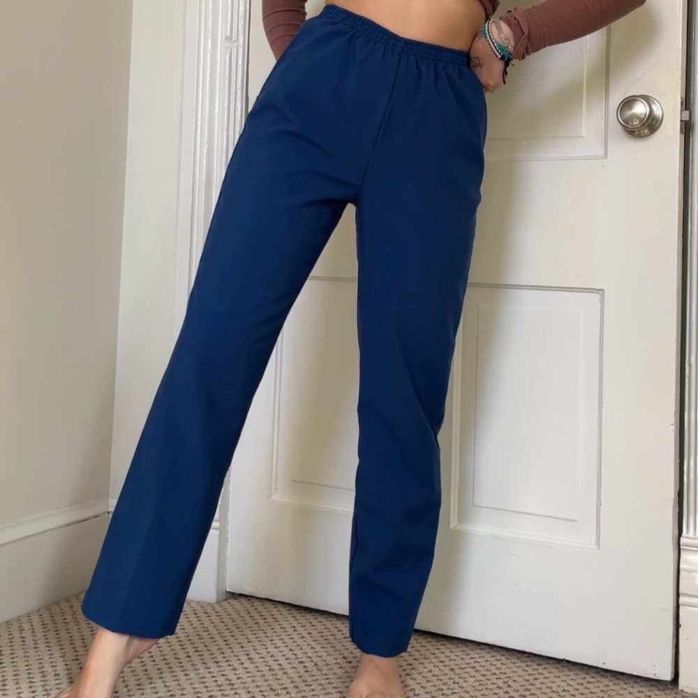 vintage navy high waisted pants